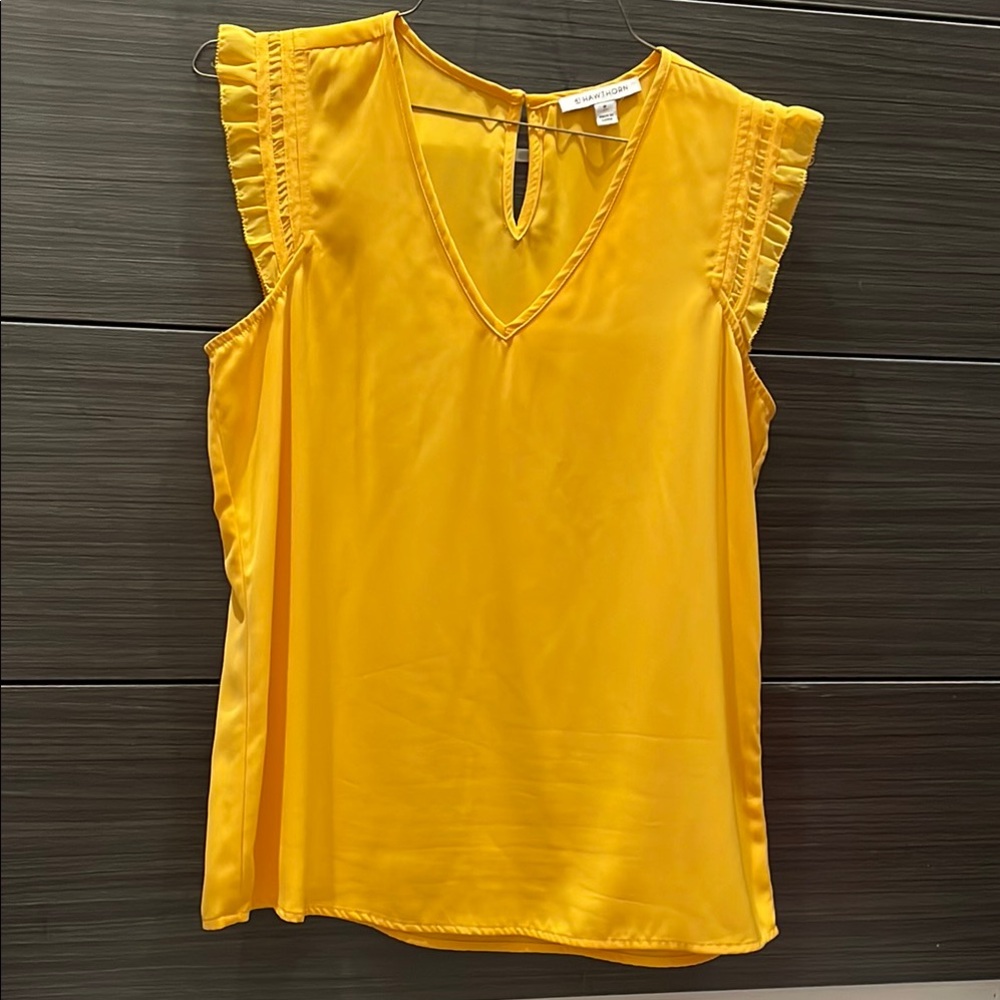 41 Hawthorn Yellow Ruffled Blouse